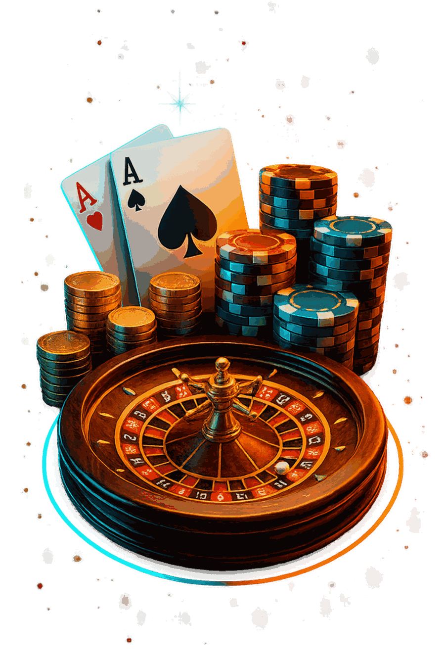 Bahsegel casino oyunları, jeton ve kart kompozisyonu
